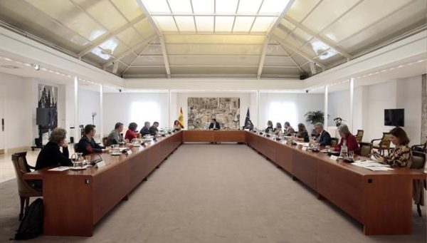 Consejo de Ministros del Gobierno de España durante el Estado de alarma. / moncloa.gob.es