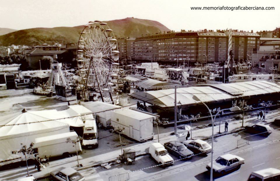 Feria de la fiesta de la Encina en el Polígono de las Huertas ( foto cedida por T. Santos) mediados de los años 90