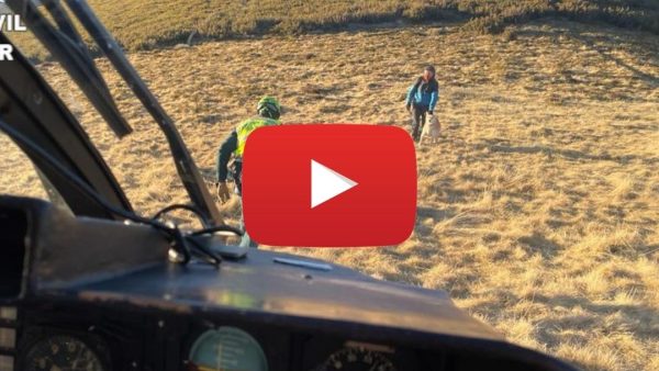 La Guardia Civil rescata a un montañero y su perro en el Pico Catoute de Páramo del Sil