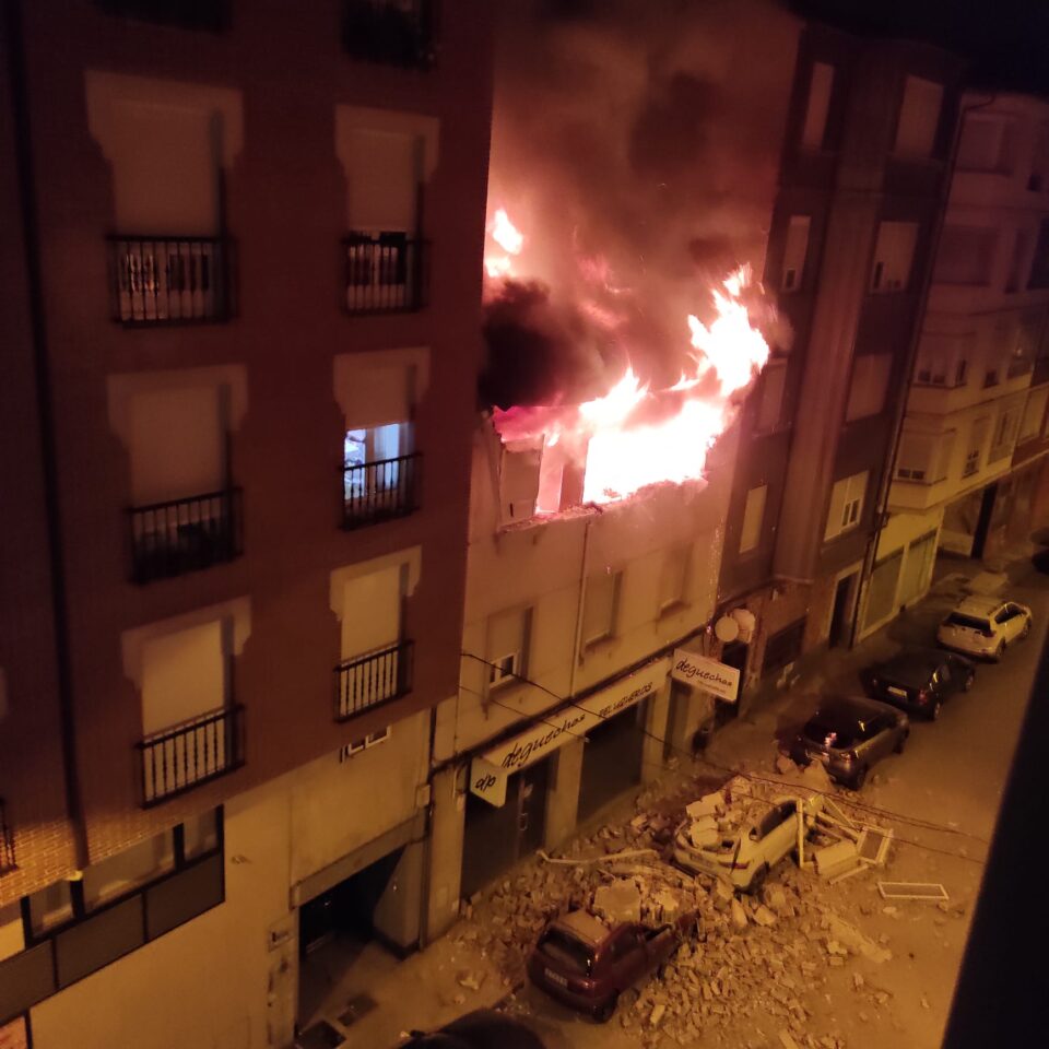 Explosión de gas en la calle Alcón