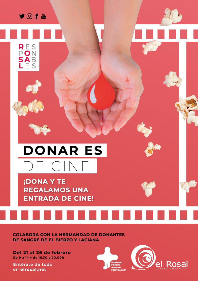 Donantes de Sangre Donar es de cine