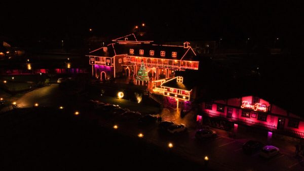Iluminación navideña en el Palacio de Canedo