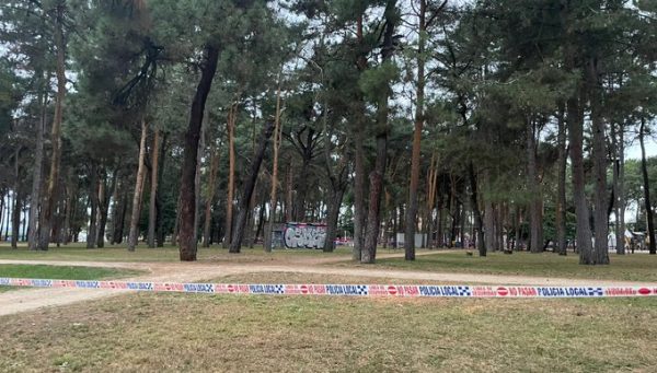 Parque cerrado en Ponferrada.
