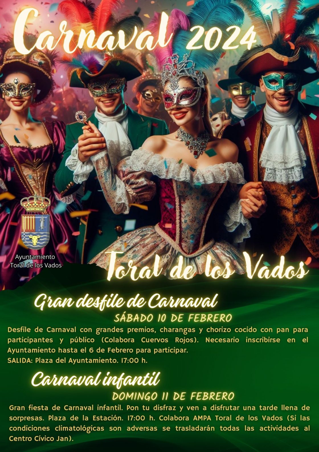 Cartel Carnaval Toral de los Vados 2024