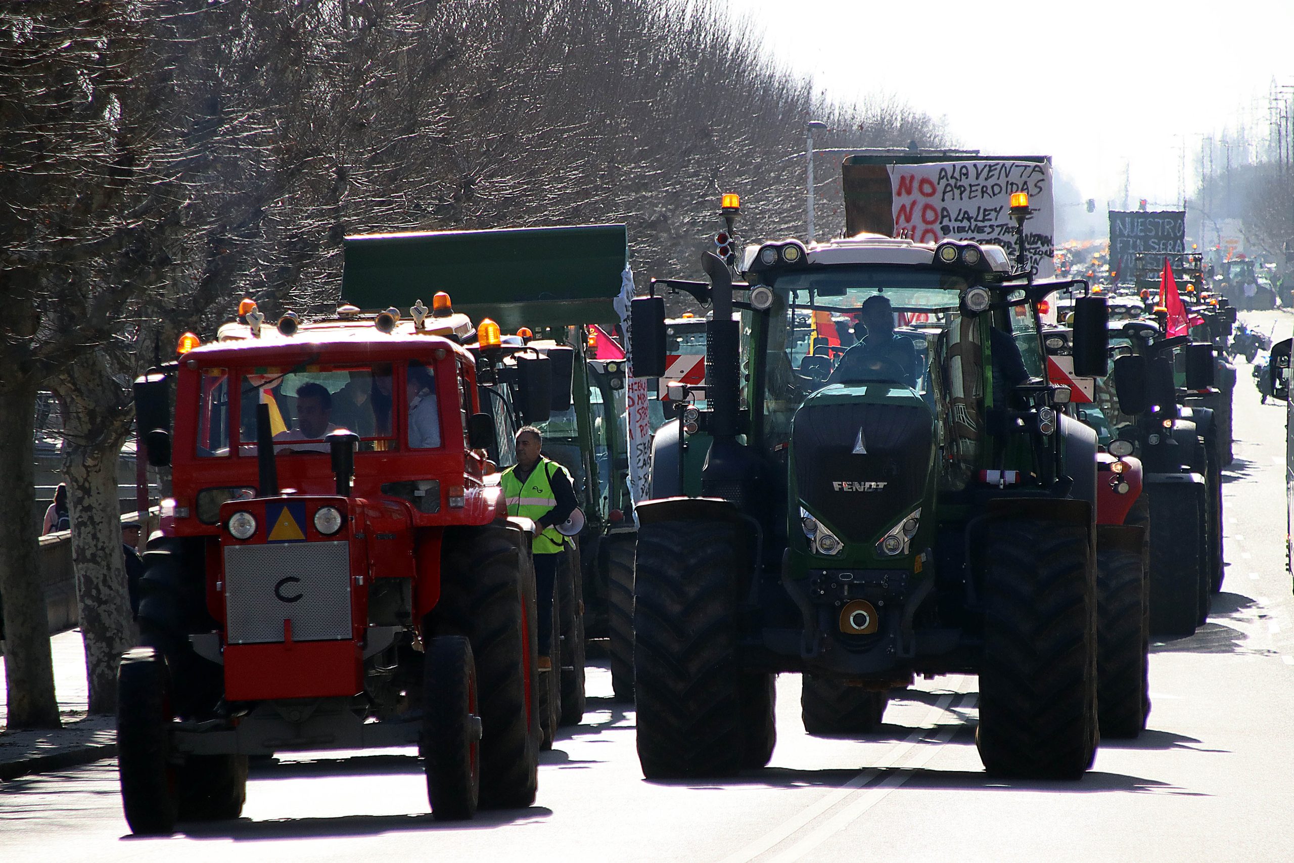 Agricultores de la provincia de León se movilizan en la capital.