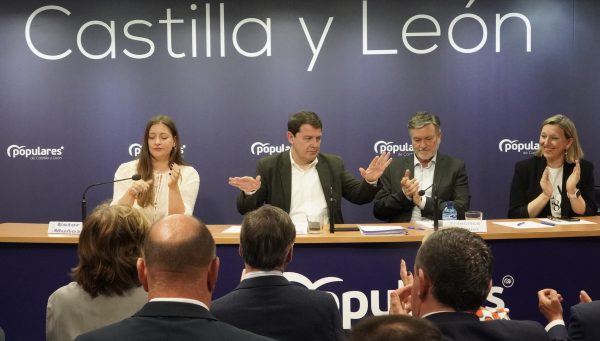 El presidente del PP de Castilla y León, Alfonso Fernández Mañueco, clausura la reunión del Comité Ejecutivo Autonómico del PPCyL