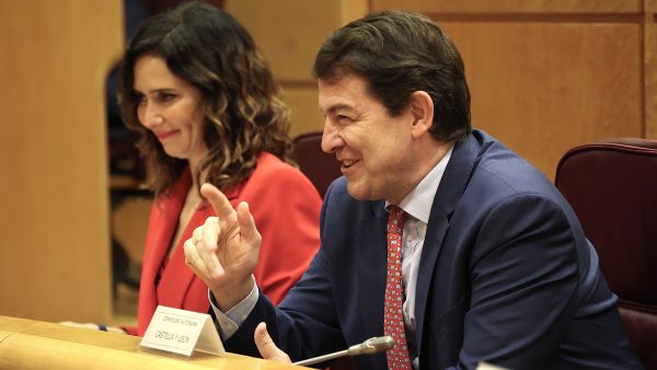 El presidente de la Junta de Castilla y León, Alfonso Fernández Mañueco, interviene en la Sesión de la Comisión General de las Comunidades Autónomas en el Senado.