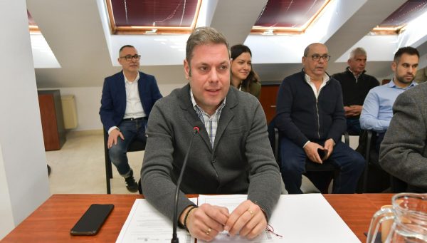 Iván Alonso, durante un pleno del Consejo Comarcal del Bierzo