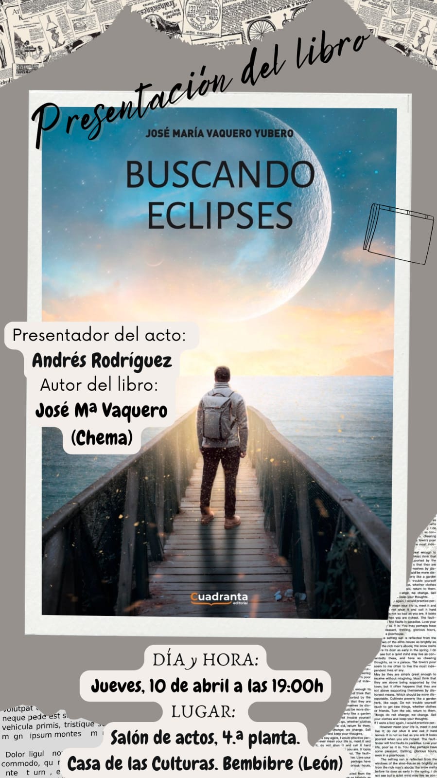 cartel presentación libro Bembibre